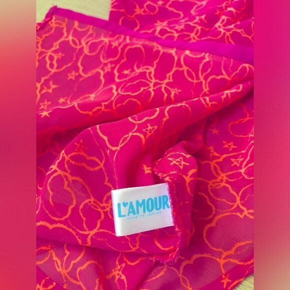 L’ Amour Nanette Lepore Poncho Top Whimsical Clouds Stars Size S - Picture 4 of 5